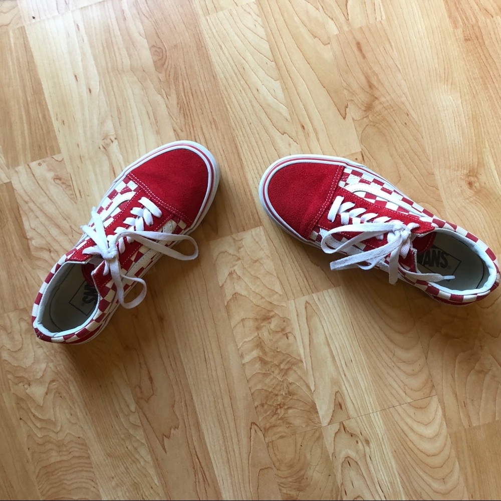 Red Checkered Vans